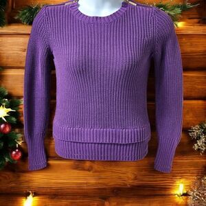 MICHAEL KORS Women's Crew Neck Double thick Zippered Shoulders Sweater Size Smal